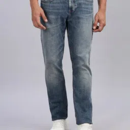 TOMMY HILFIGER Blue Cotton Regular Fit Solid Jeans-image-97