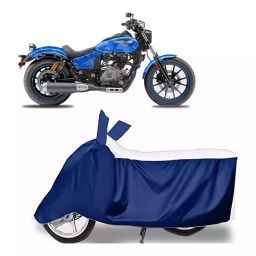 Auto Pearl Bike Cover for Bajaj Avenger 400 (White & Blue)-picture-49