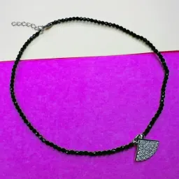 Arte Jewels 925 Sterling Silver Charms With Black Beads Anklet For Women-image-82