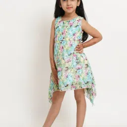Creative Kid'S Girls Blue Regular Fit Printed Dress-picture-40