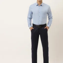 Jainish Blue Cotton Regular Fit Shirt image 5