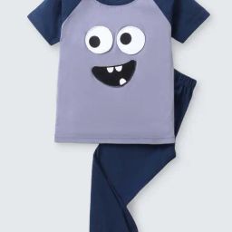 Nite Flite Kids Blue Cotton Applique T-Shirt Set-picture-45