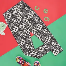 Pantaloons Junior Black & White Printed Leggings-picture-19