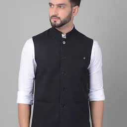 Crimsoune Club Mandarin collar Sleeveless Nehru Jacket image 2