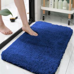 LUXEHOME INTERNATIONAL Navy Blue 1780 GSM Microfibre Anti-Slip Bath Rug-picture-35