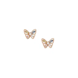 Gargi by P. N. Gadgil & Sons 925 Sterling Silver Artificial Stones Studded Studs image 3