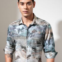 LOCOMOTIVE Men Abstract Printed Slim Fit Casual Shirt-picture-22
