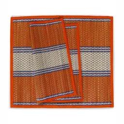 HOKIPO 2Pcs Orange-Colored & White Patterned Floor Mats-image-88