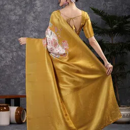 Mitera Ethnic Motifs Printed Zari Banarasi Saree image 3