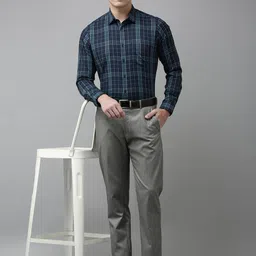 Van Heusen Slim Fit Checked Formal Shirt image 5