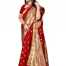 KSALIYA Red Art Silk Sarees-picture-12