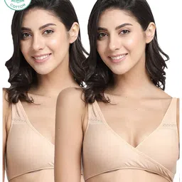 Inner Sense Organic Antimicrobial Feeding Bra Pack Of 2 - Beige-picture-23