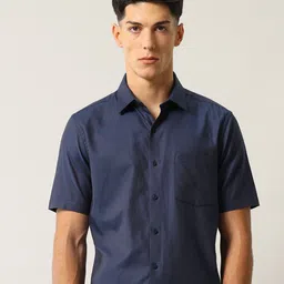 Arrow Men Solid Spread Collar Pure Cotton Formal Shirt image 4