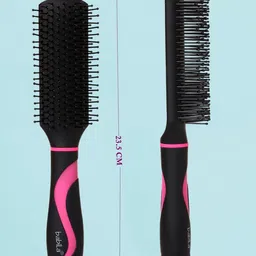 babila Flat Hair Brush - HB-V333F - Black-image-4