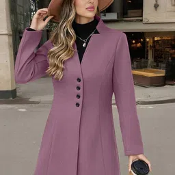 Mast & Harbour Women Notched Lapel Overcoat-picture-34