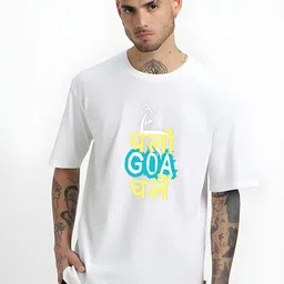 Streetsutra Men Typography Printed Round Neck Cotton Oversized T-shirt-image-57