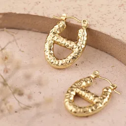 DressBerry Oval Hoop Earrings-picture-20