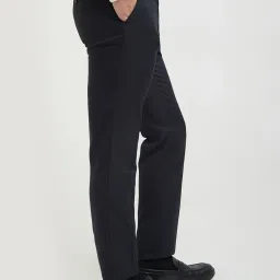 Raymond Blue Polyester Slim Fit Checks Trousers image 4