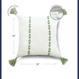 Urban Space Vintage Braid Sage Green Cotton Cushion Covers - Set of 2 image 4