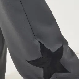 Styli Grey Polyester Relaxed Fit Solid Trackpant image 4