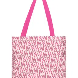 Accessorize London Pink Cotton Printed Tote Bag image 4