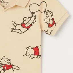 Juniors By Lifestyle Beige Cotton Regular Fit Printed Polo T-Shirt image 3