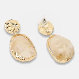 Sohi Gold Plated Party Designer Stone Drop Earrings image 4