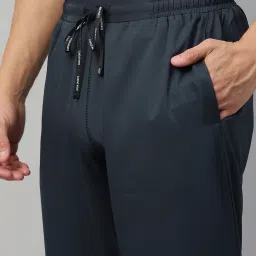 Dida Navy Polyster Regular Fit Solid Trackpant image 4