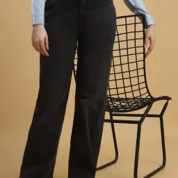 Forever 21 Black Cotton Mid Rise Jeans image 4