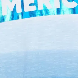 Fame Forever by Lifestyle Kids White & Blue Cotton Printed Tee image 4