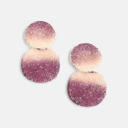 Sohi Amerthyst Purple Glacier Circular Drop Earrings for Women image 4