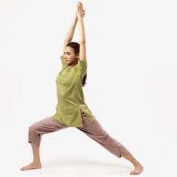 kimjaly by decathlon KIMJALY Pink Plain Yoga Pants image 4