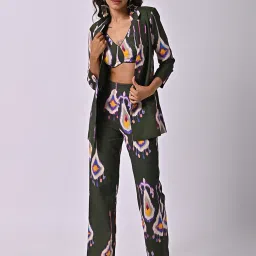 The Missy Co. Green Printed Blazer image 4