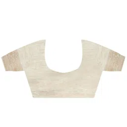 Saree Mall Beige Woven Saree With Unstitched Blouse image 4