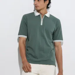 WES Casuals by Westside Sage Relaxed-Fit Quarter-Zip Polo T-Shirt-picture-30
