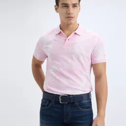 Pepe Jeans Fresh Pink Cotton Regular Fit Printed Polo T-Shirt image 4