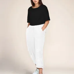 Zink London Black Solid Crop Top image 4