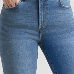 Only Blue Blended Distressed Regular Fit High Rise Jeans image 4