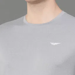 Red Tape Light Grey Melange Regular Fit Sports T-Shirt image 4