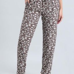 Go Colors Women Floral Printed Mid-Rise Lounge Pants-picture-25