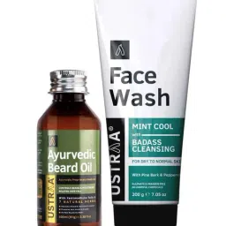 Ustraa Ayurvedic Beard Growth Oil & Face Wash Dry Skin Combo-picture-13