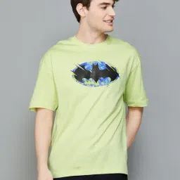 Fame Forever by Lifestyle Light Yellow Cotton Regular Fit Printed T-Shirt-image-25