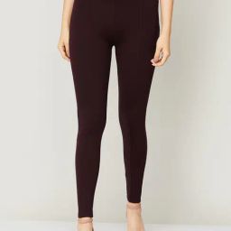 CODE by Lifestyle Maroon High Rise Pants-picture-18
