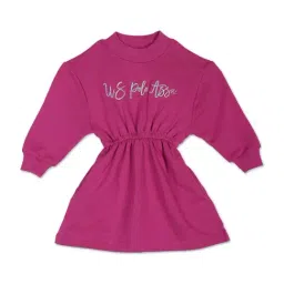 U.S. Polo Assn. Kids Pink Cotton Printed Full Sleeves Dress-picture-37