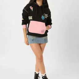 The Souled Store Black Printed Hoodies image 4