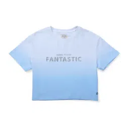Gini & Jony Kids Blue Cotton Over Dyed Top-picture-29