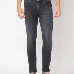 Crimsoune Club Black Slim Fit Lightly Washed Jeans-image-59