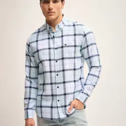 The Bear House Blue Slim Fit Checks Shirt-picture-40