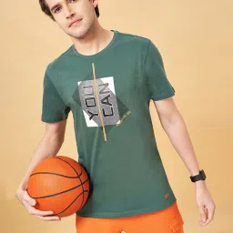 Ajile by Pantaloons Sage Cotton Slim Fit Printed T-Shirt image 4