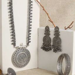 Teejh Pandya Oxidised Silver Jewellery Gift Set-picture-37